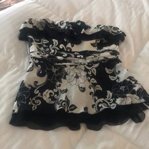 White House Black Market strapless shirt size 0.